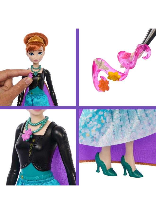 Disney Frozen Anna Fashion Doll & Accessories with 8 Surprises, Including Snowflake Gem Box, Ring for Child & 9 Play Pieces, Inspired by Movie - Image 3